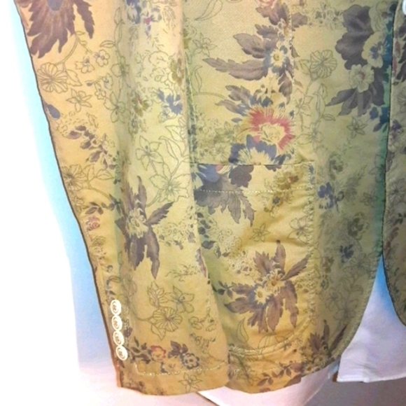 ESTIVANELI Botanical Print Euro Style Blazer, 40L - Picture 4 of 8